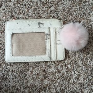 White marble stud lanyard with wallet